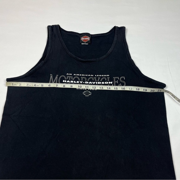 Vtg Harley Davidson Mens Tank Top Shirt Sz Large Y2K Double Sided Black Biker A8 - Picture 8 of 9
